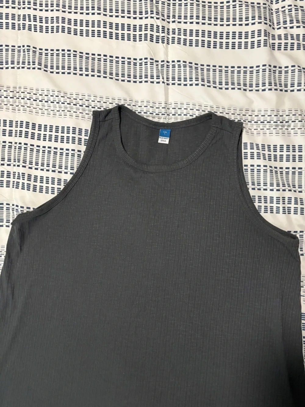 Black Ribbed Tank Top - Picture 2 of 3